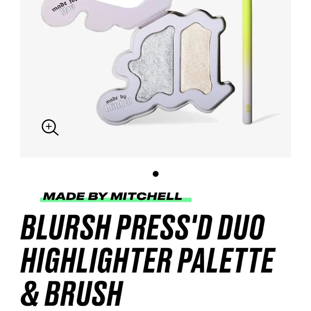 * iSO* BLURSH PRESS'D DUO HIGHLIGHTER PALETTE & BRUSH - Dripped in ice - Picture 2 of 4